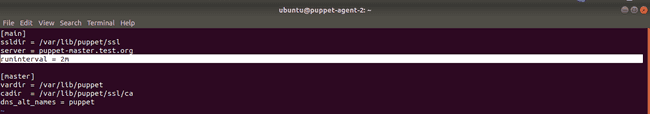 Add Runinterval to Puppet.Conf